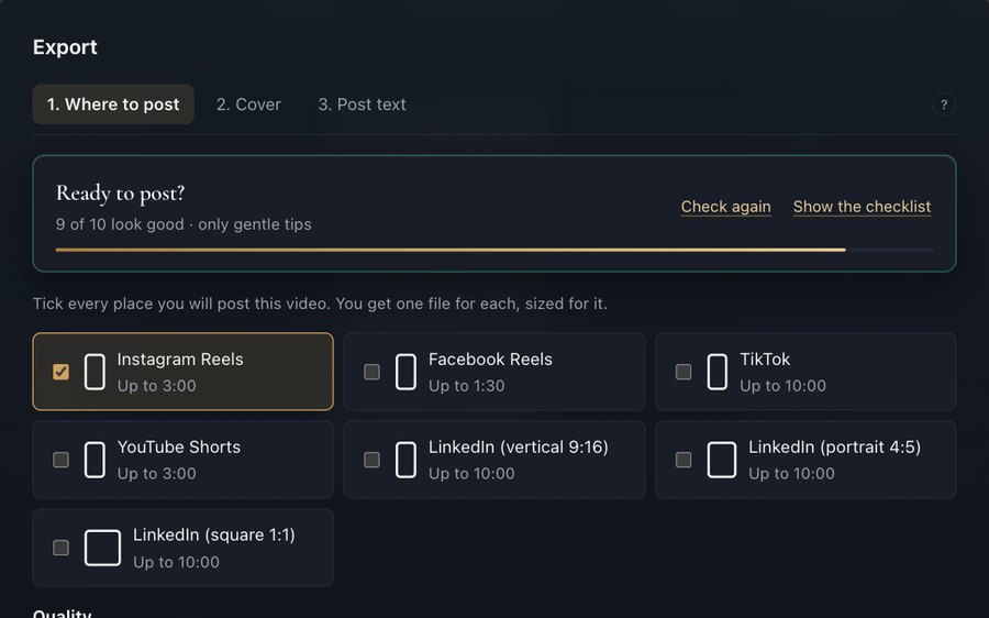 Export for every platform at once